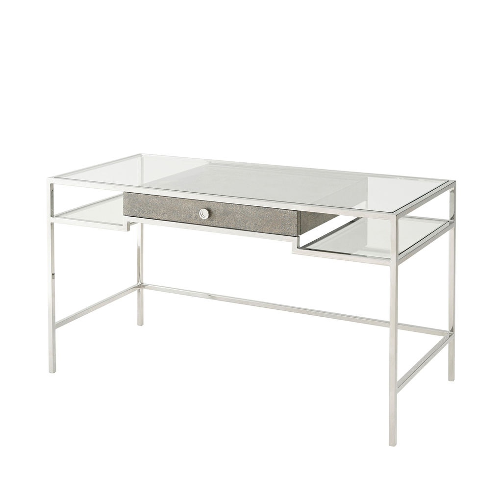Preview image for Tintagel Desk (Blue Mottled Eggshell)