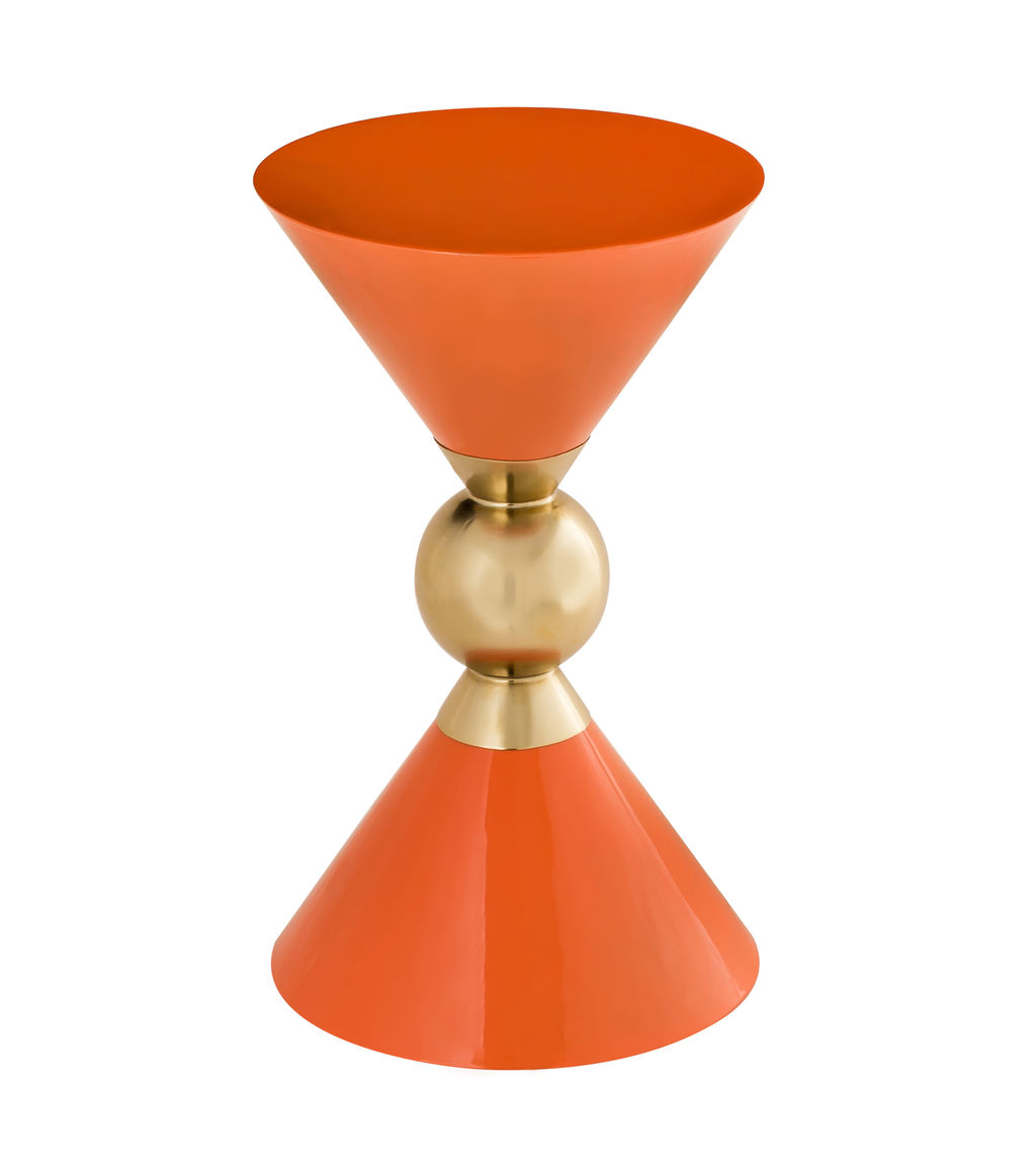 Preview image for Orange & Gold Hourglass Accent Table