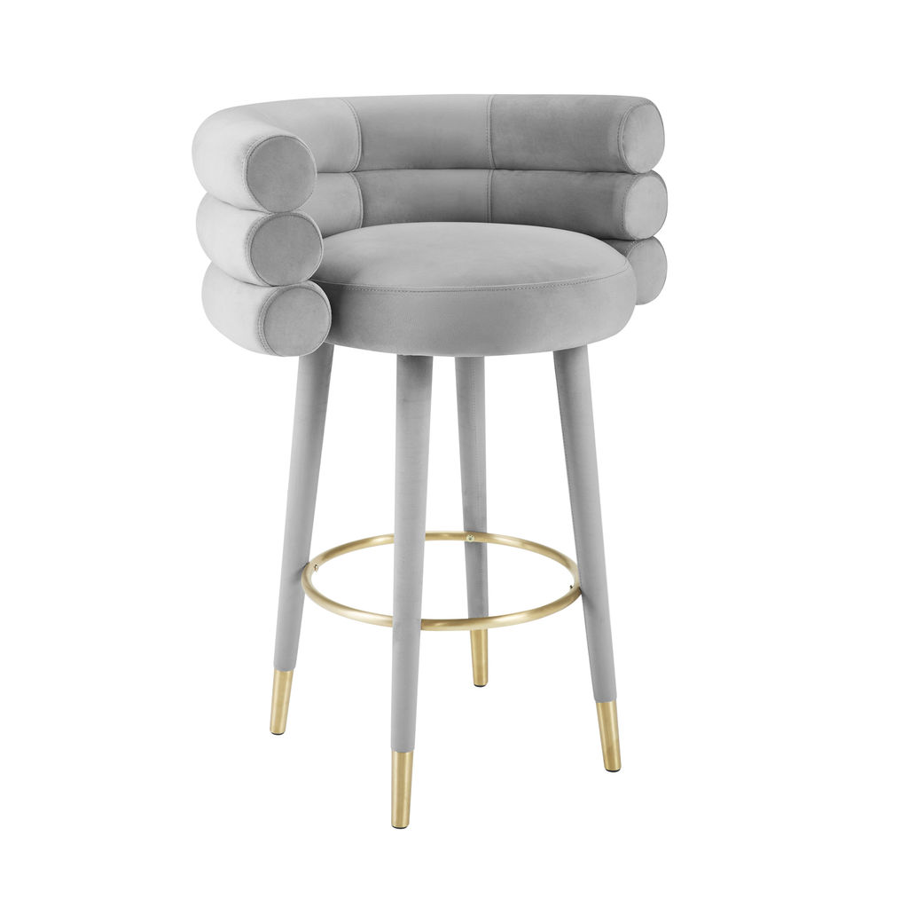 Preview image for Betty Grey Velvet Barstool