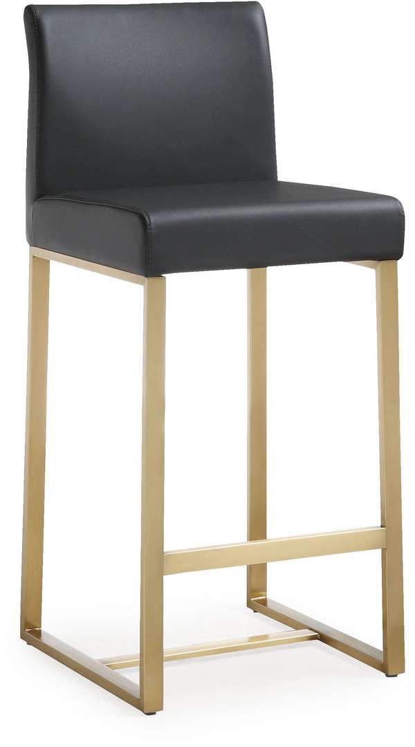 Denmark Black Gold Steel Counter Stool (Set Of 2)
