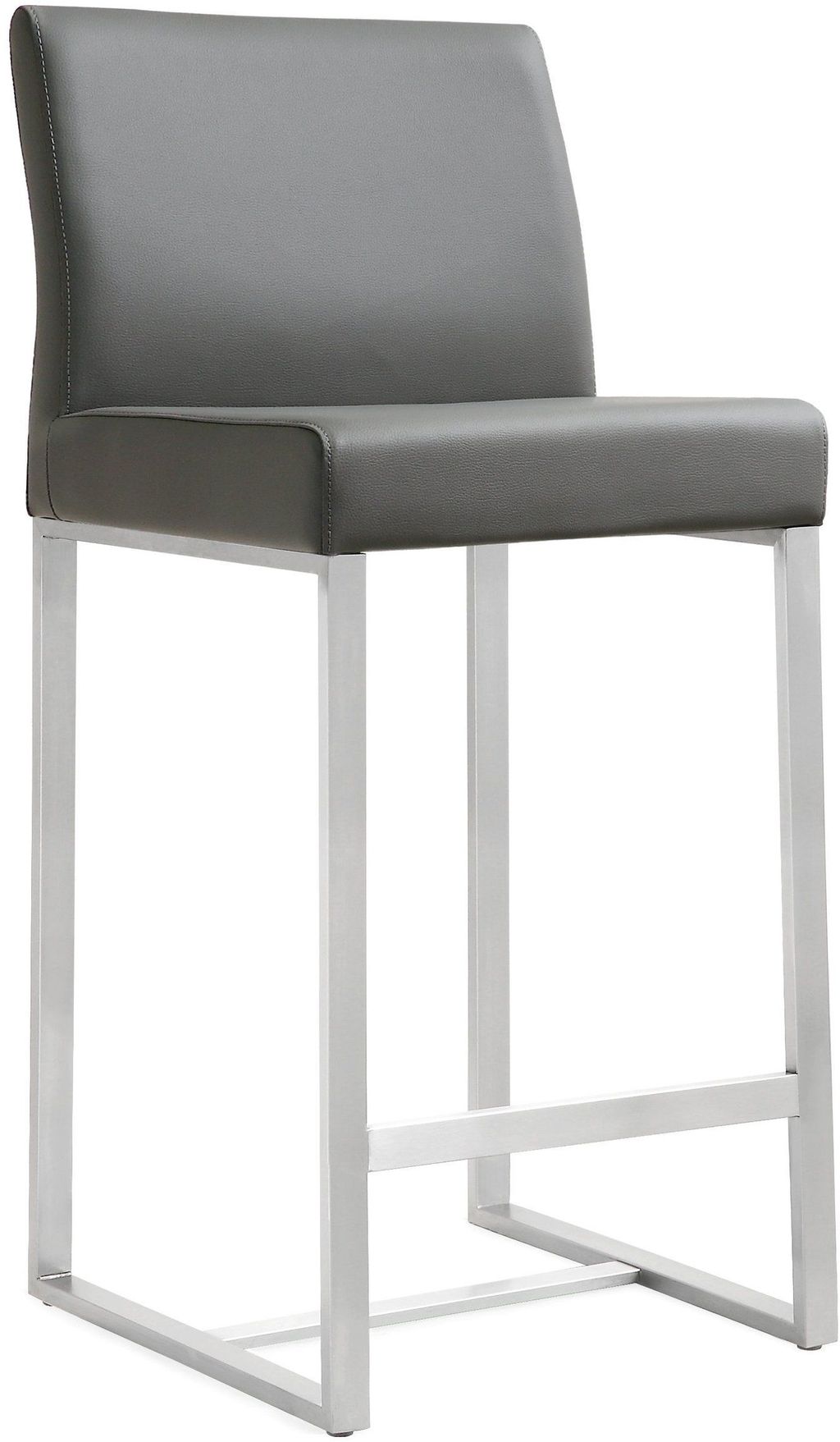 Preview image for Denmark Grey Stainless Steel Counter Stool (Set Of 2)