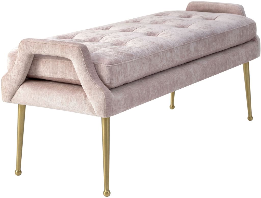 Eileen Slub Velvet Blush Bench