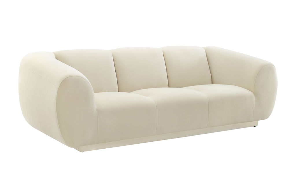 Preview image for Emmet Cream Velvet Sofa