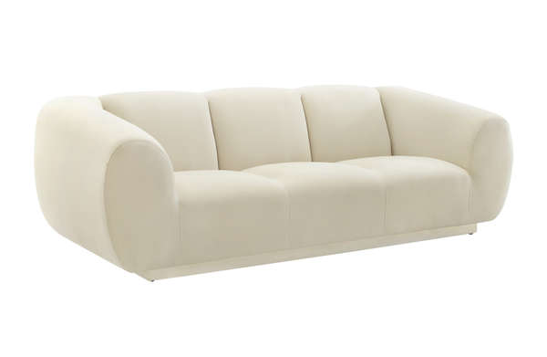 Emmet Cream Velvet Sofa