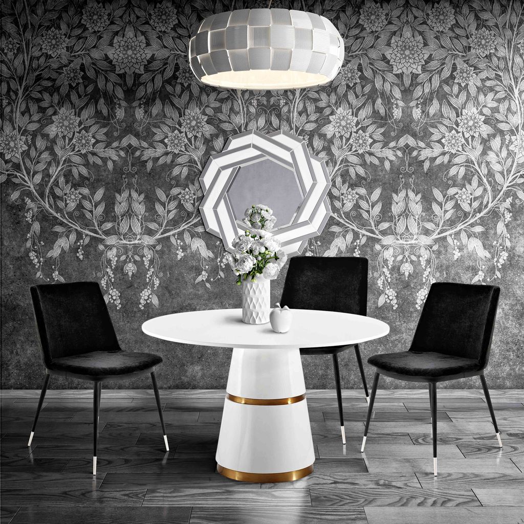Evora Black Velvet Chair - Silver Legs (Set Of 2)