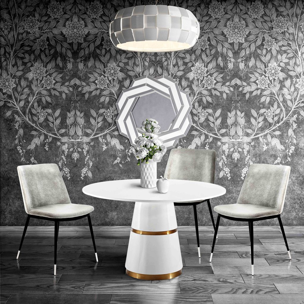 Evora Grey Velvet Chair - Silver Legs (Set Of 2)