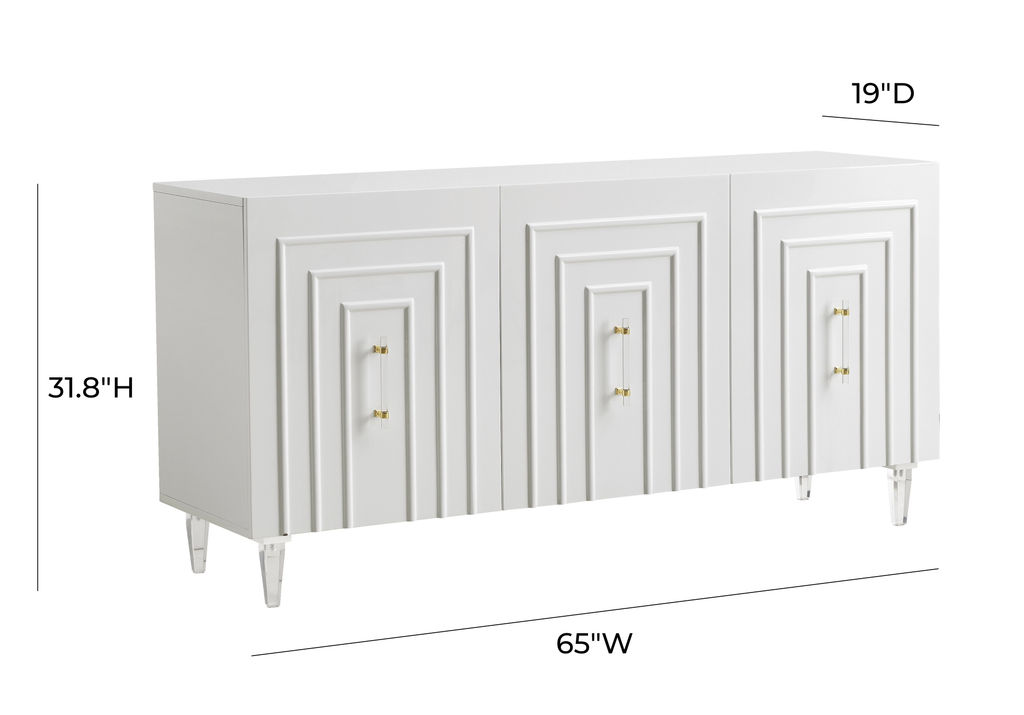Famke White Lacquer Buffet