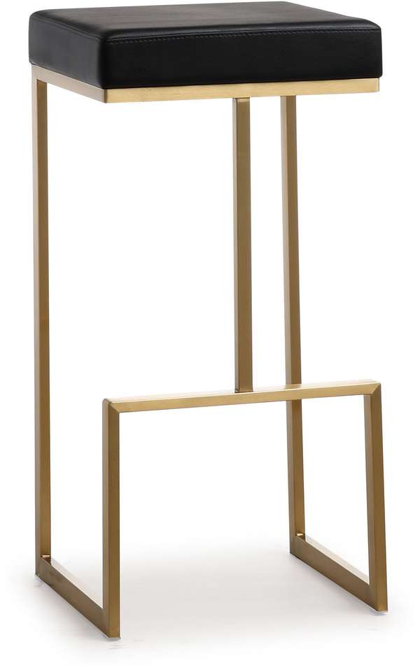 Ferra Black Gold Steel Barstool (Set Of 2)