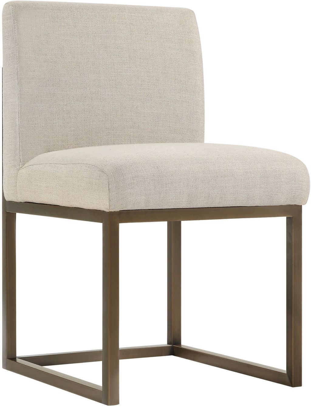 Preview image for TOV Furniture Haute Beige Linen Chair In Brass