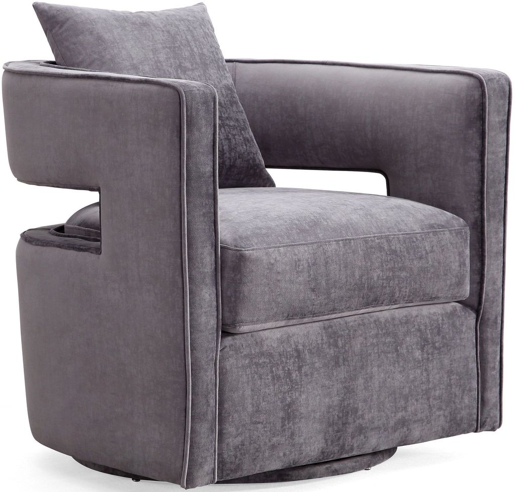 Kara Grey Swivel Chair
