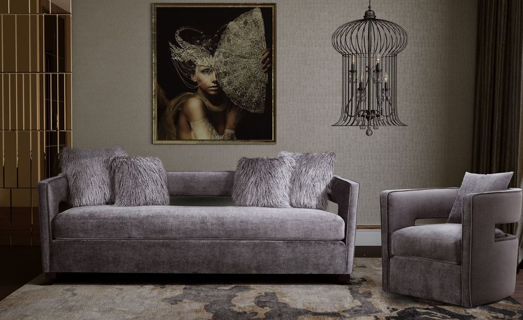Kara Grey Swivel Chair