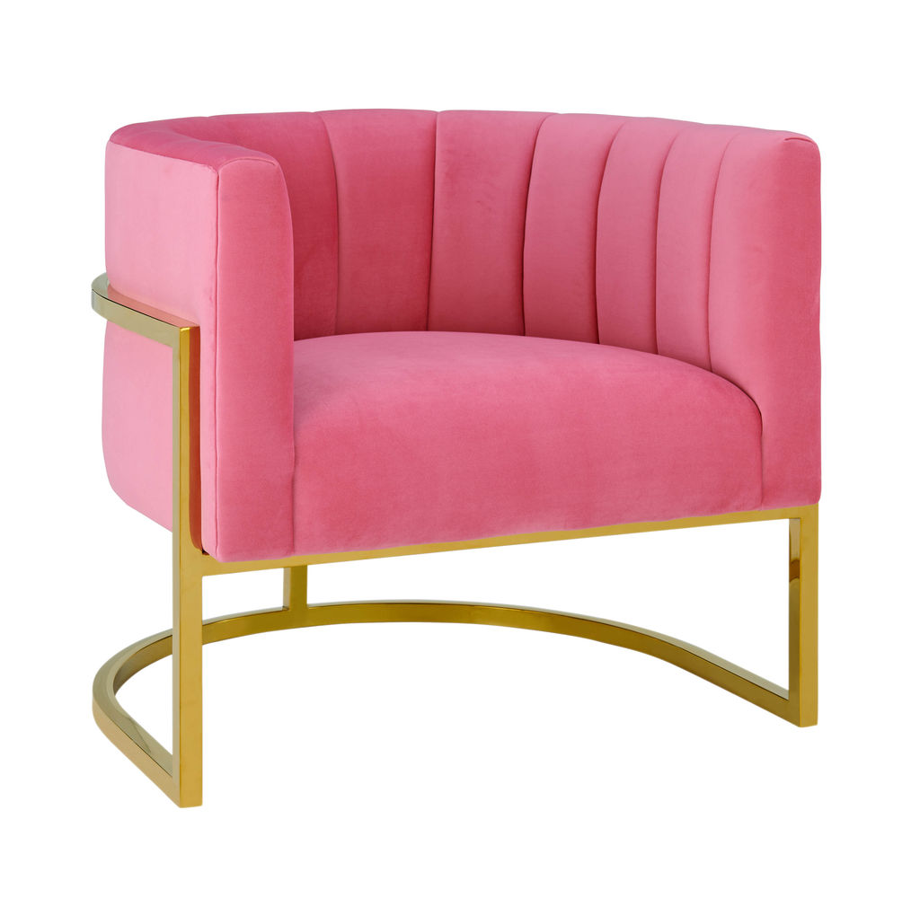 Preview image for Magnolia Rose Pink Velvet Chair