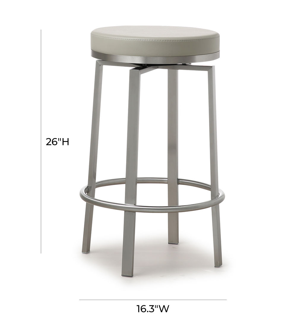 Pratt Grey Swivel Counter Stool - Set Of 2