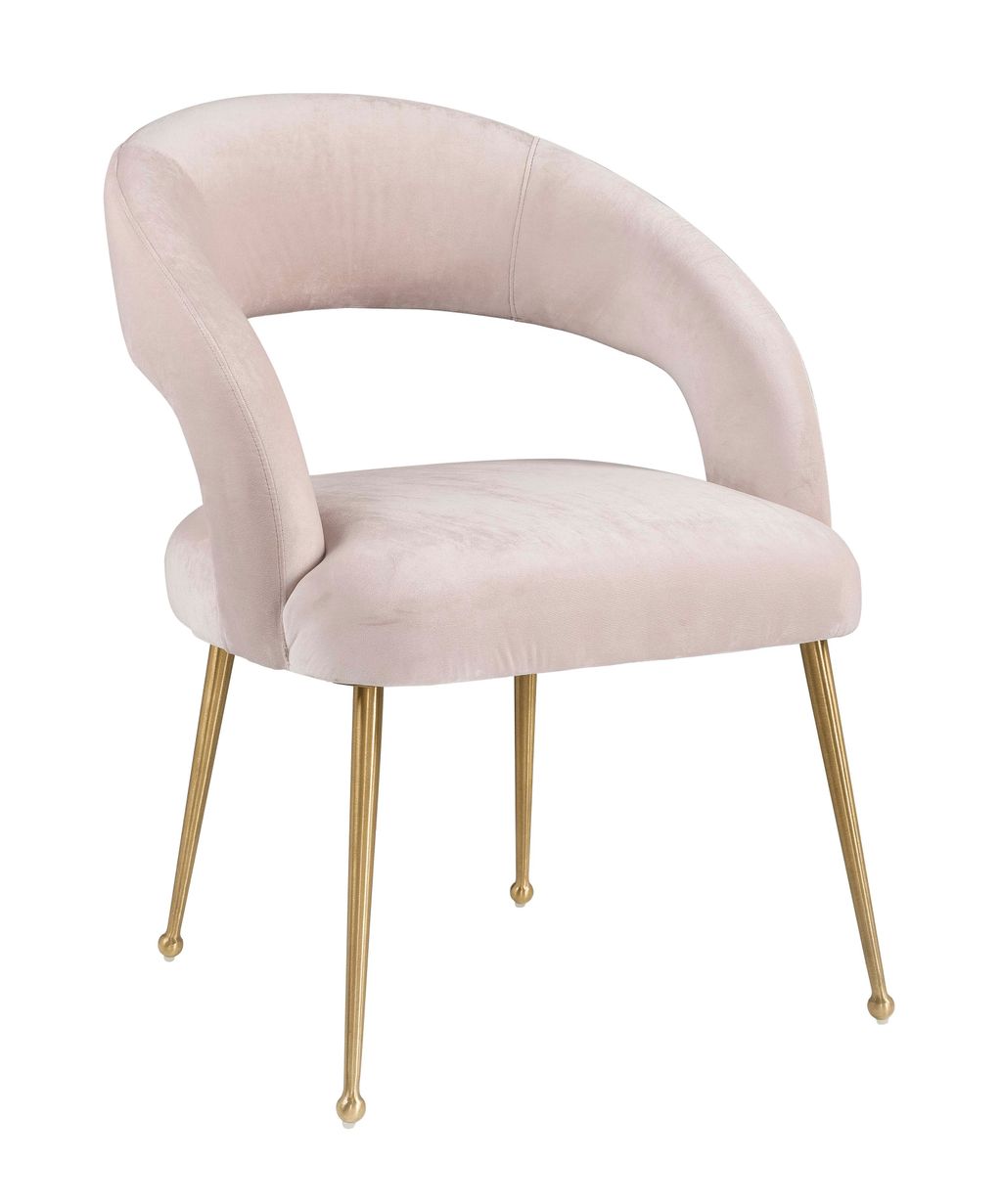 Rocco Blush Velvet Dining Chair