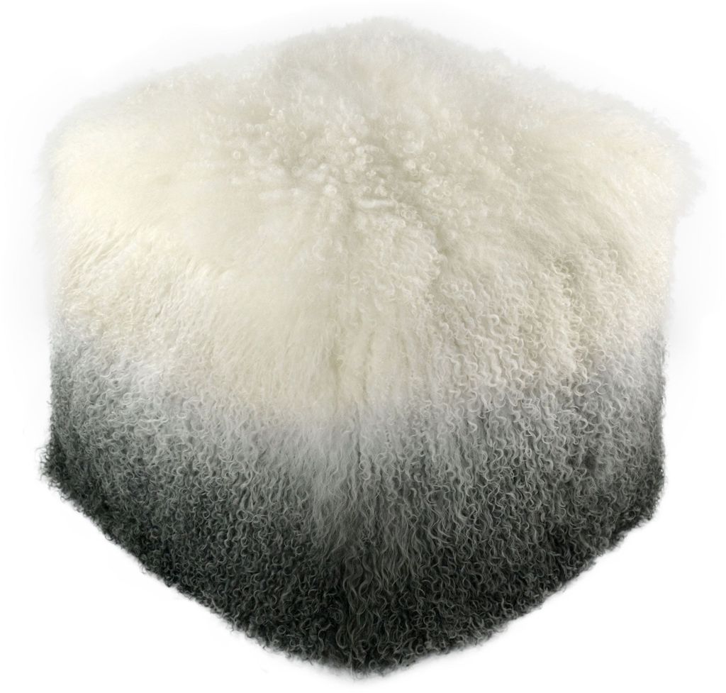 Preview image for Tibetan Sheep White To Grey Pouf