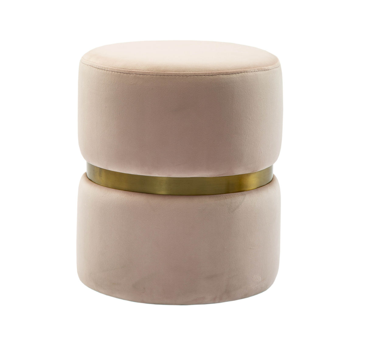 Yamma Blush Velvet Ottoman