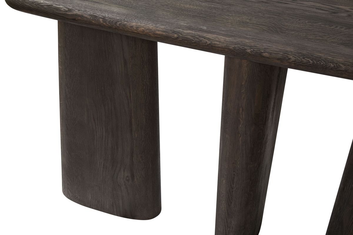 Rounded Console Table-Charcoal