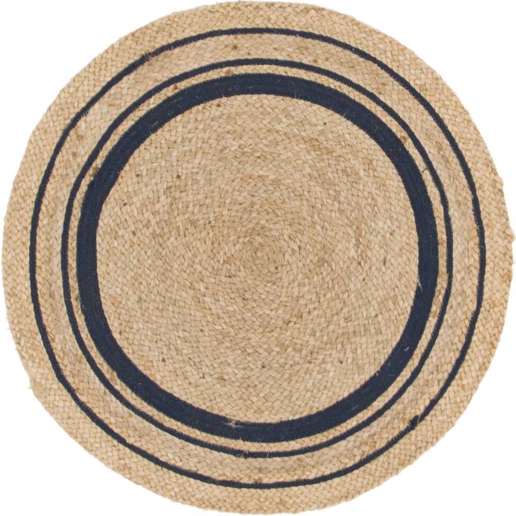 Unique Loom Gujarat Braided Jute Rug, 3' 3 X 3' 3