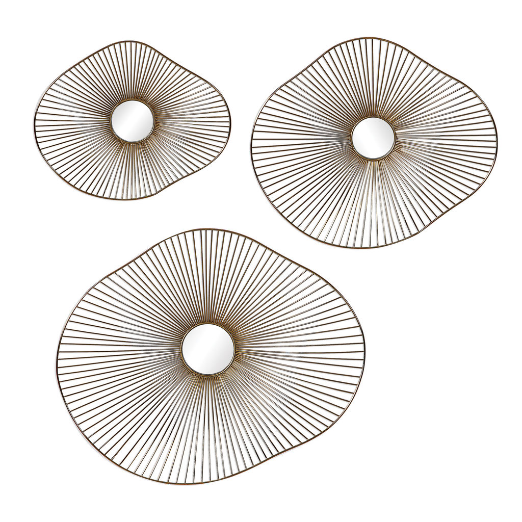Preview image for Avarie Gold Metal Wall Art Set/3