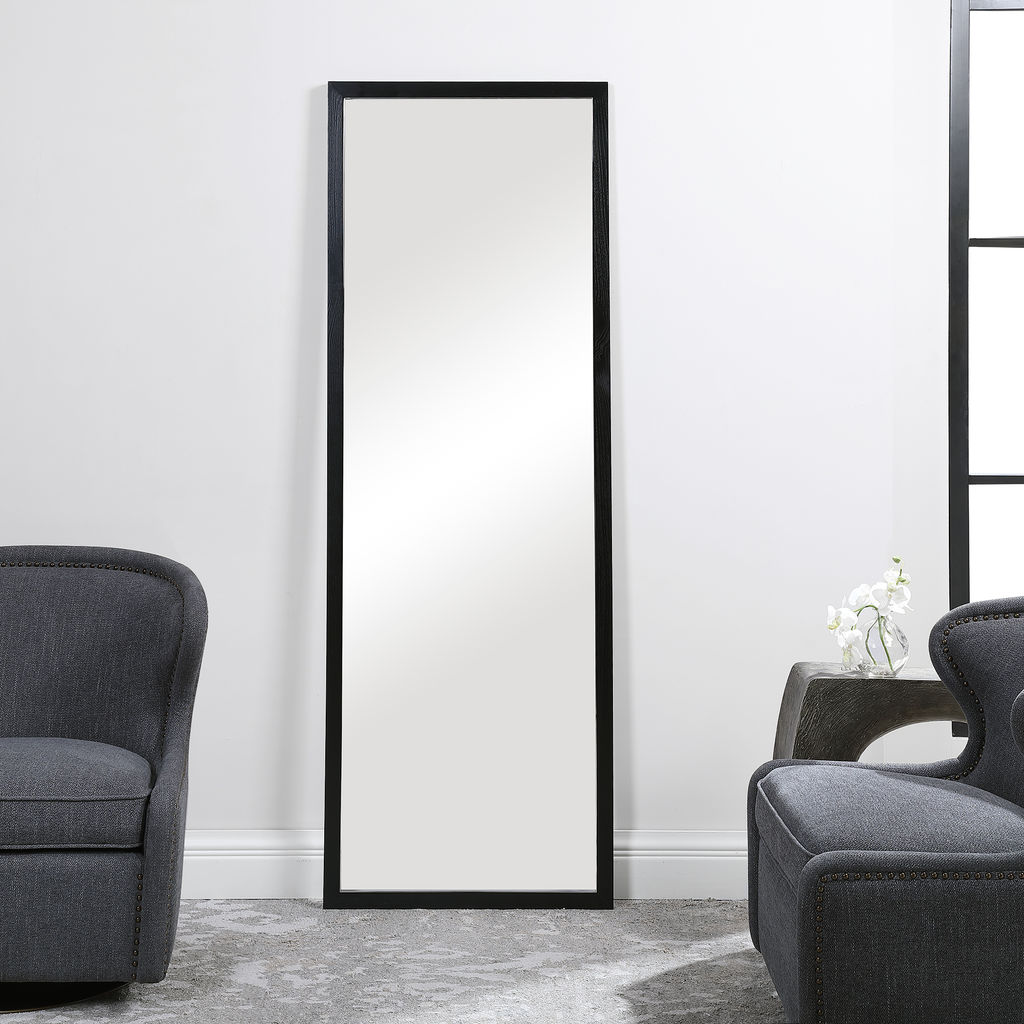 Avri Oversized Dark Wood Mirror
