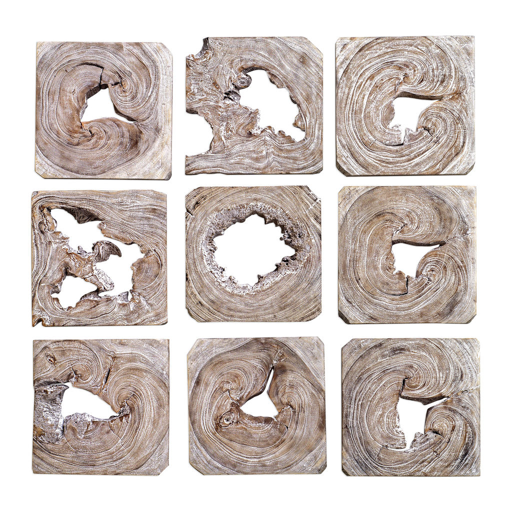 Preview image for Bahati Wood Wall Art, S/9