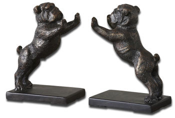 Bulldogs Cast Iron Bookends - Set of 2