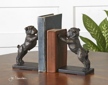 Bulldogs Cast Iron Bookends - Set of 2