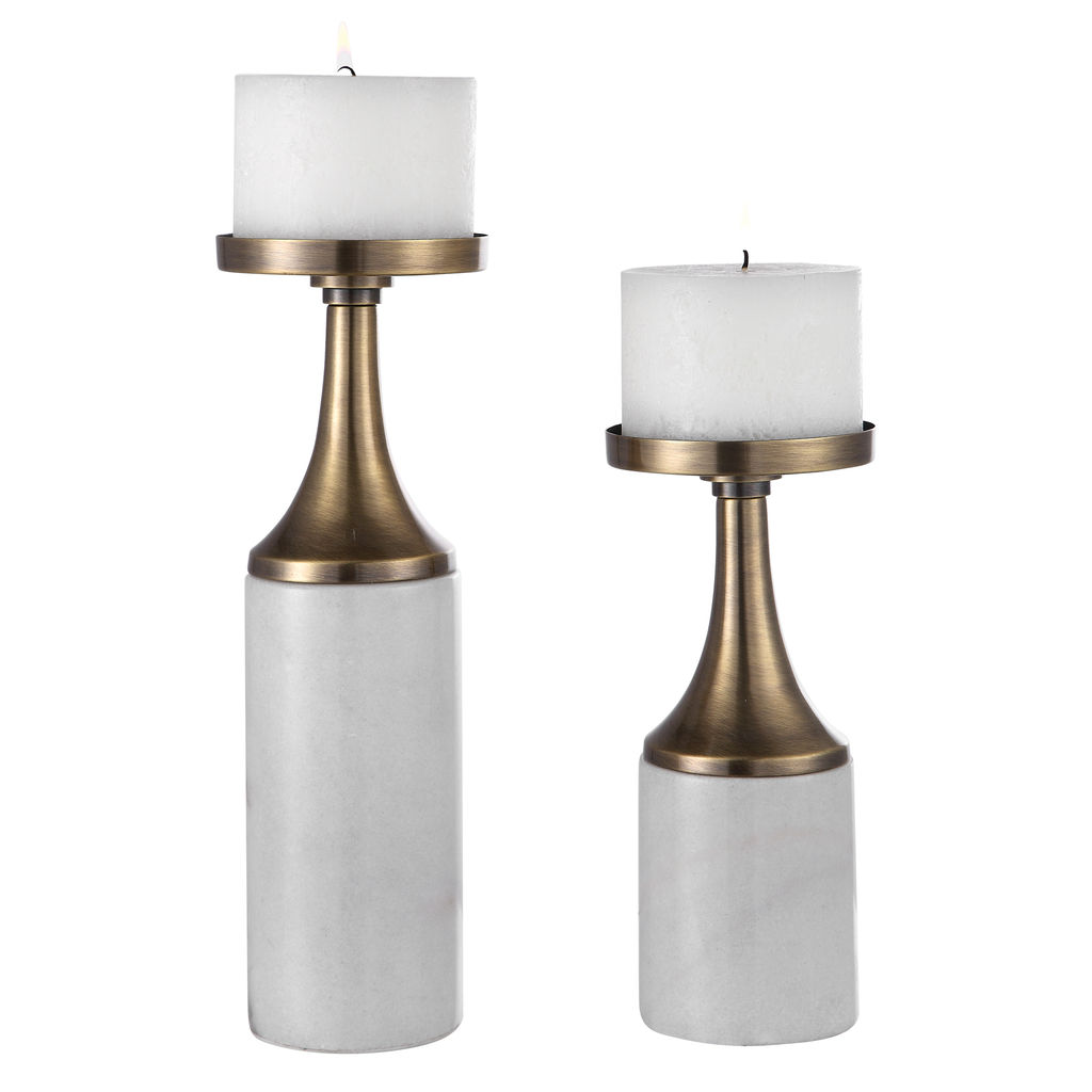 Preview image for Castiel Marble Candleholders, Set/2