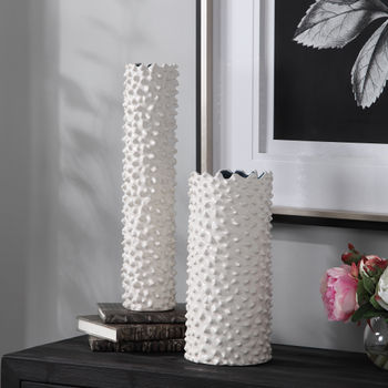 Ciji White Vases, Set/2