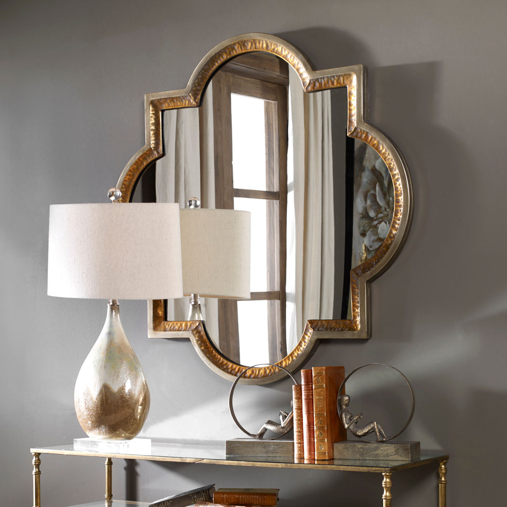 Antiqued Gold Mirror