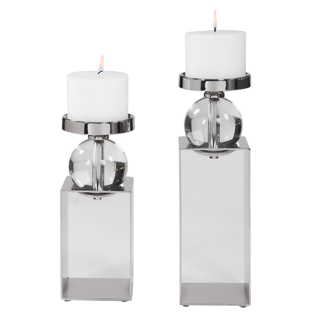 Preview image for Lucian Nickel Candleholders, Set/2