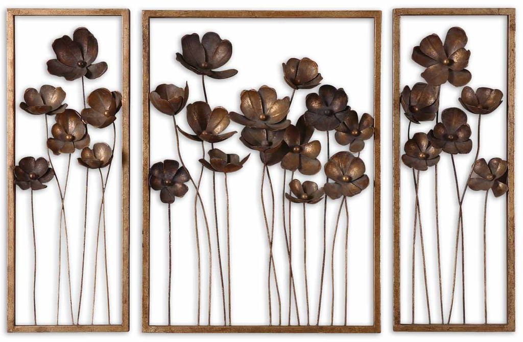 Preview image for Metal Tulips Wall Art Set/3