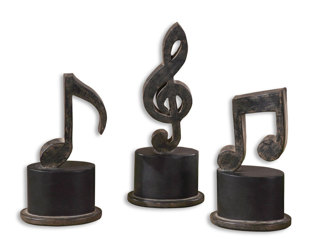 Preview image for Music Notes Metal Figurines, Set/3