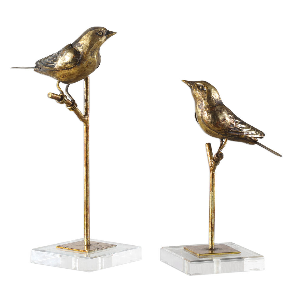 Preview image for Passerines Bird Sculptures S/2
