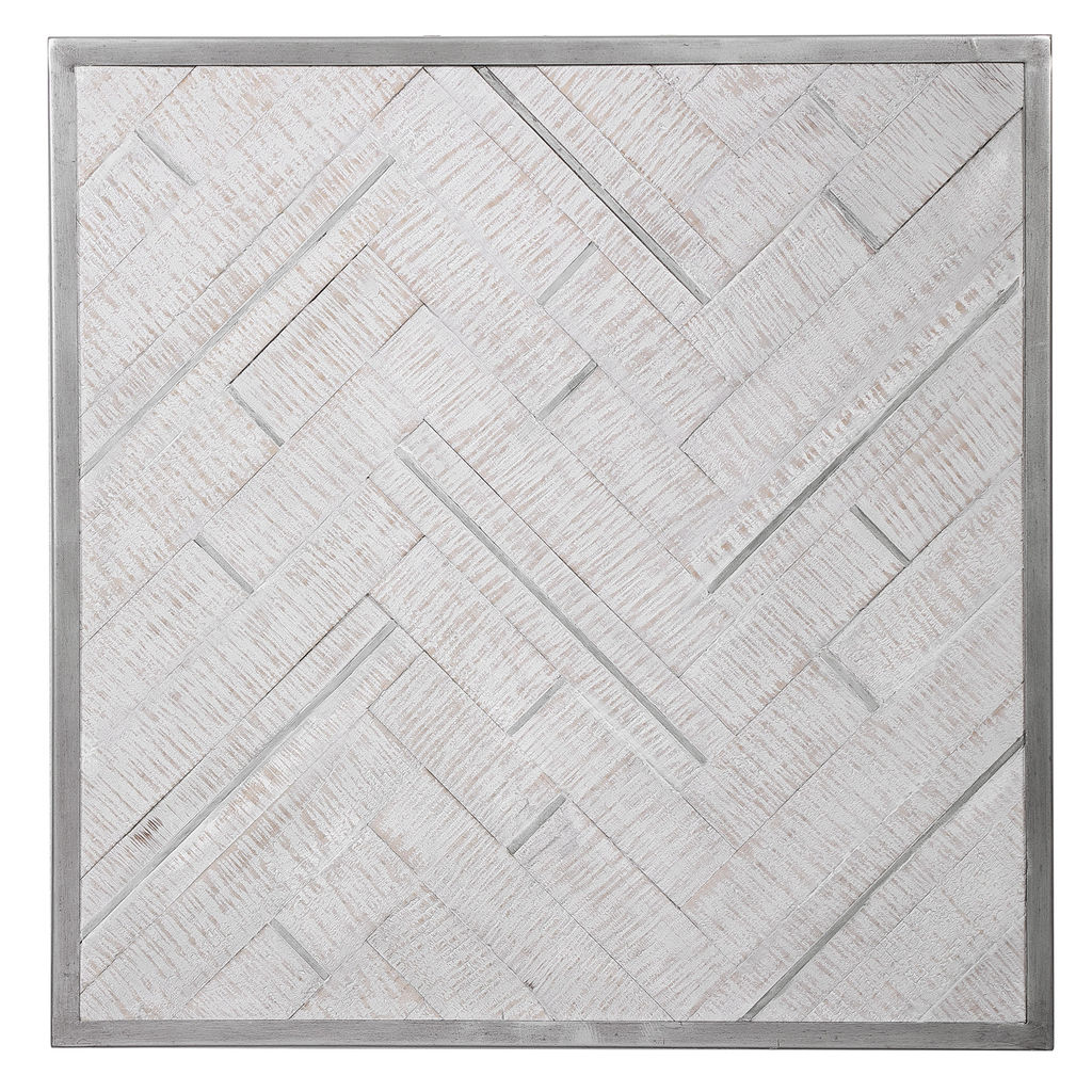 Whitewashed Pine Wood Wall Panel (24"W)