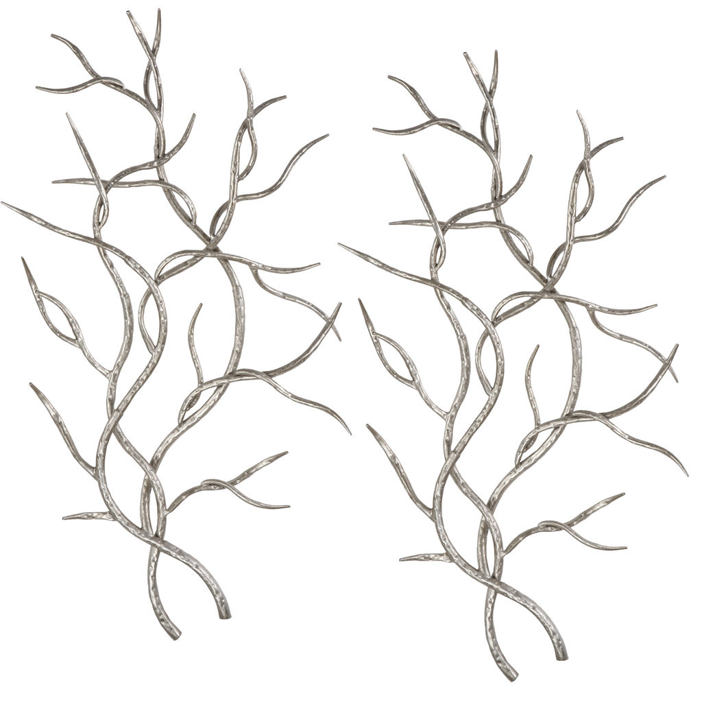 Preview image for Silver Branches Wall Art S/2