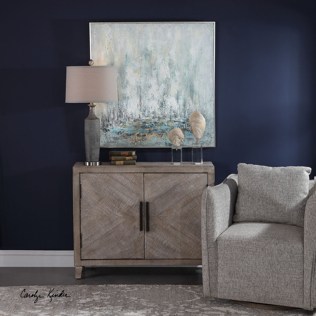 White Washed Accent Cabinet
