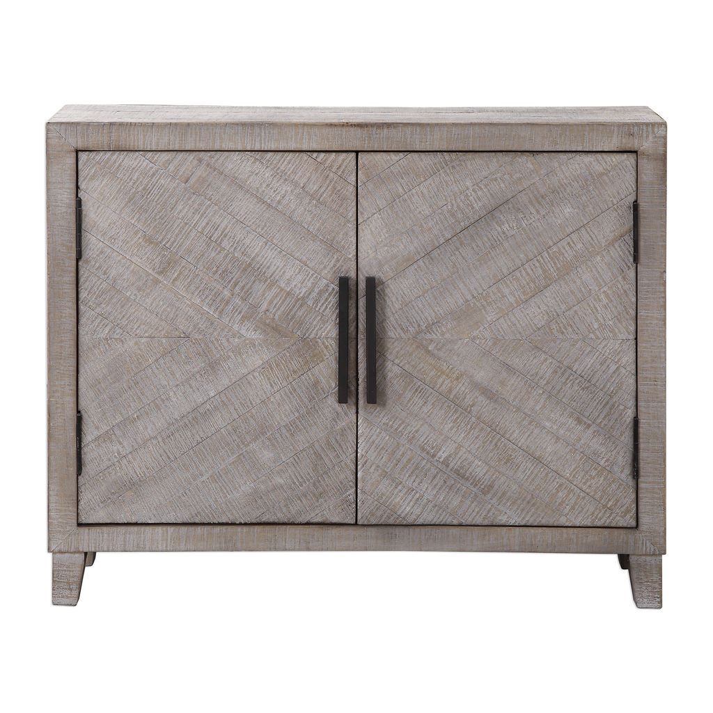 White Washed Accent Cabinet