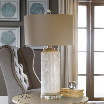 Uttermost Athilda Gloss White Table Lamp