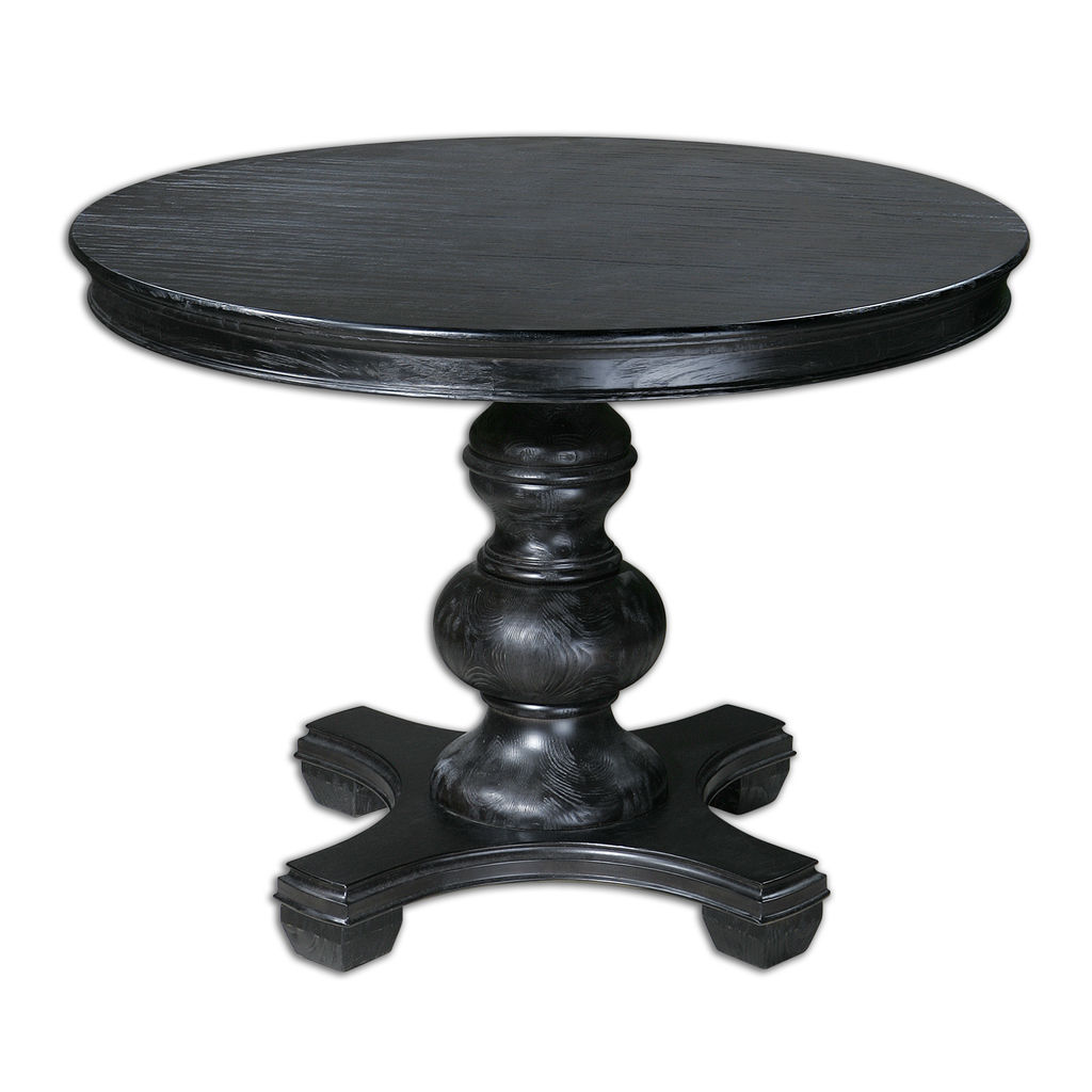 Preview image for Uttermost Brynmore Black Wood Grain Round Table