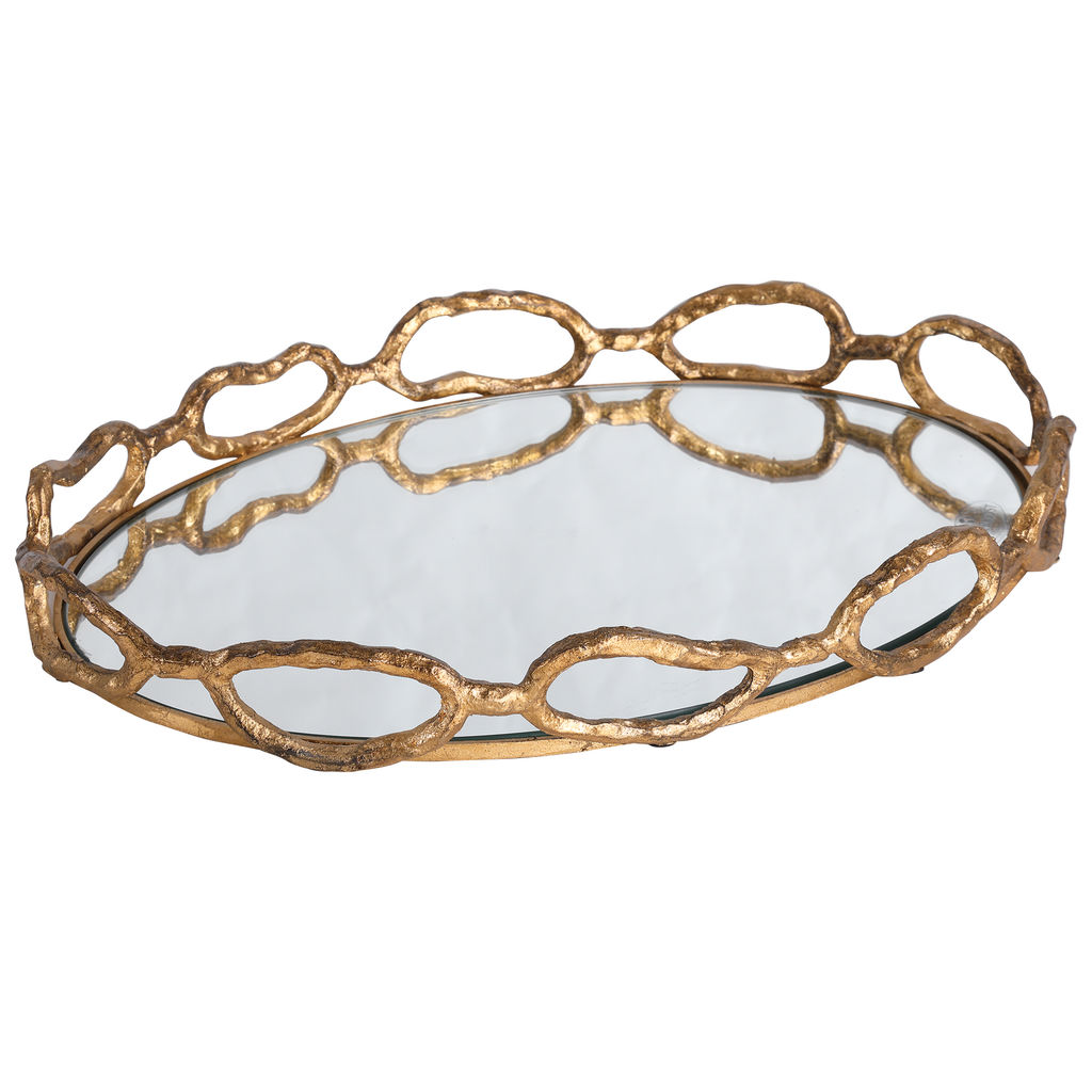 Preview image for Uttermost Cable Chain Mirrored Tray