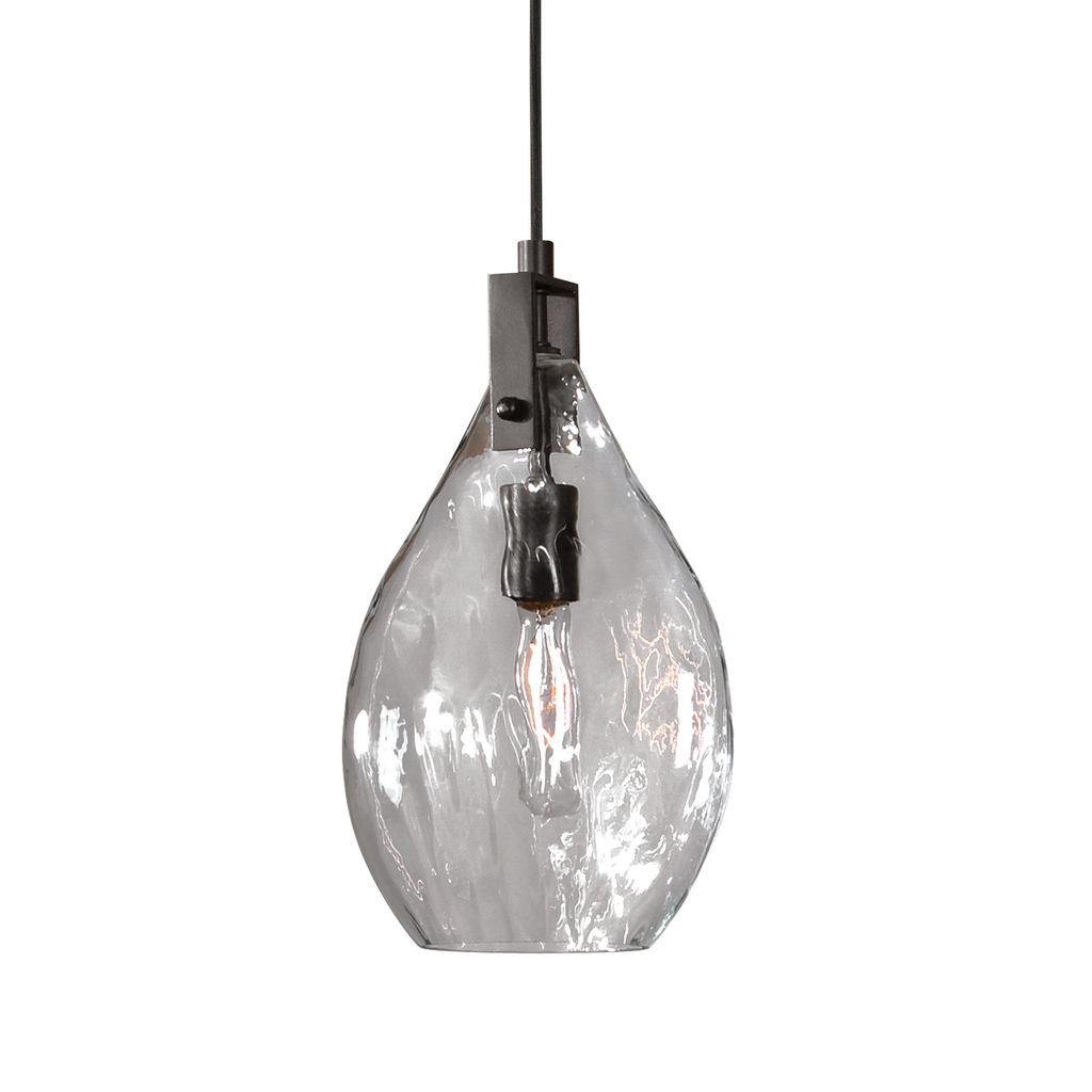 Preview image for Uttermost Campester 1 Light Watered Glass Mini Pendant