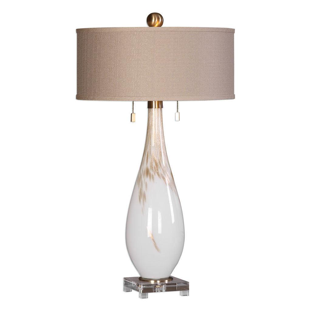 Preview image for Uttermost Cardoni White Glass Table Lamp