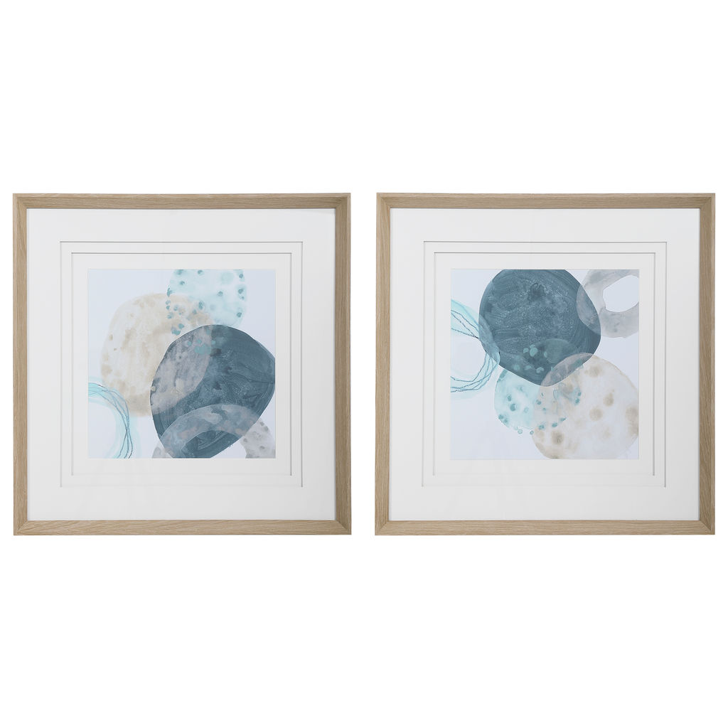 Wall Art - Watercolor in Neutral Multicolors, Set of 2 (31"H x 31"W)