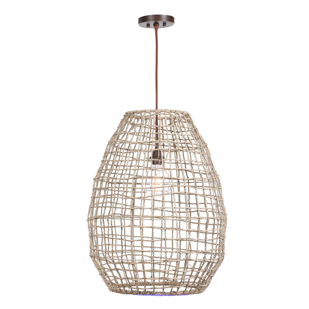 Preview image for Uttermost Cross Weave 1 Light Pendant