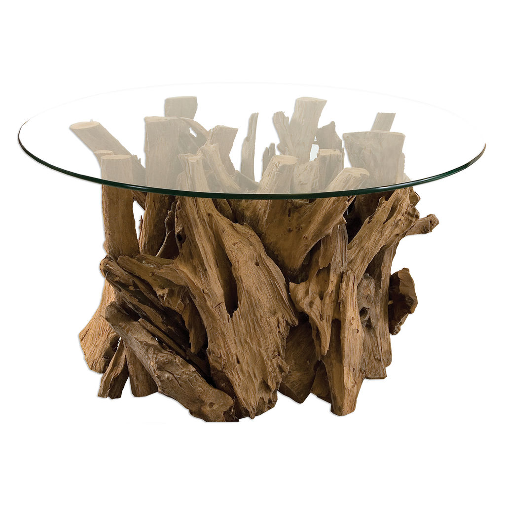 Preview image for Uttermost Driftwood Glass Top Cocktail Table