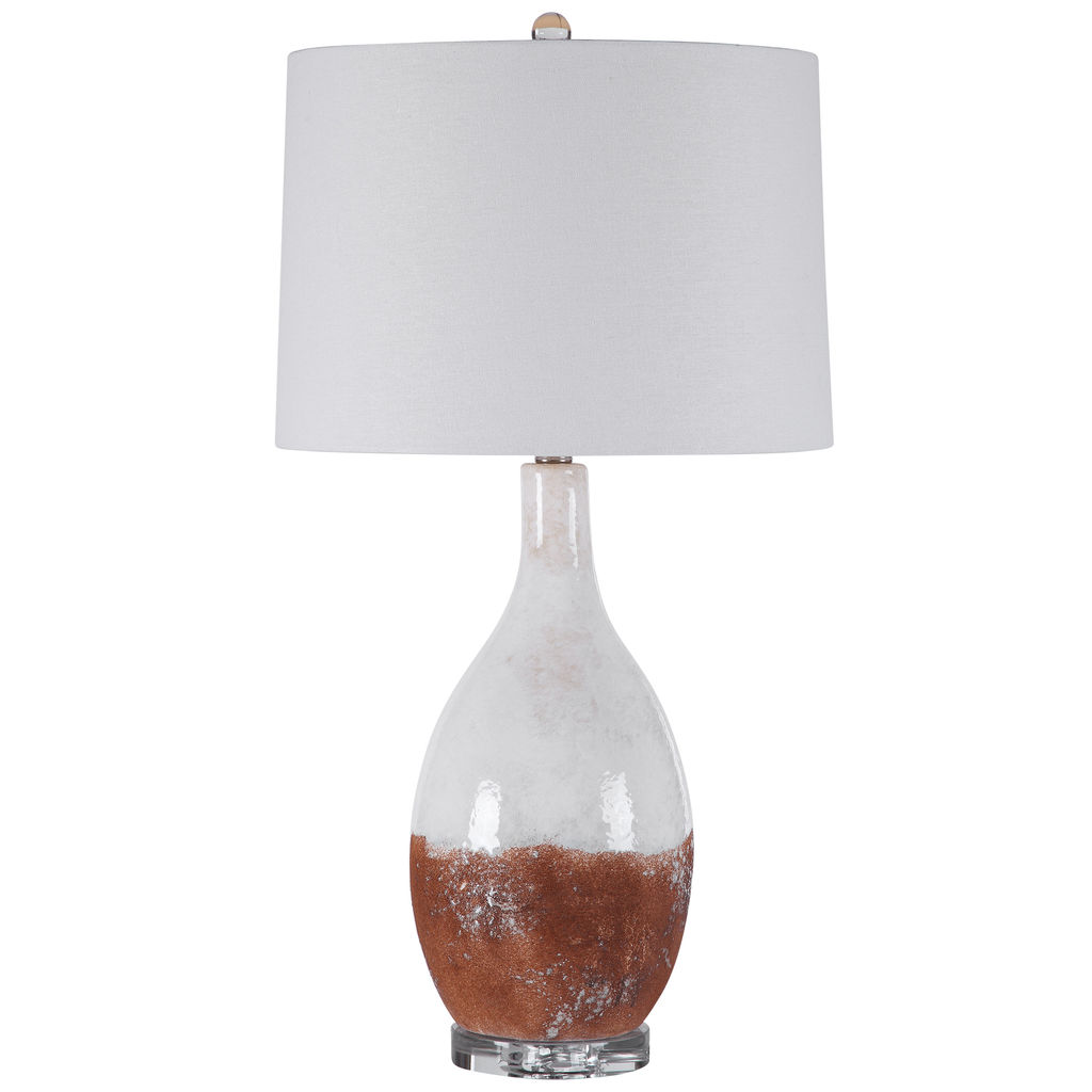 Bridges Rust White Table Lamp