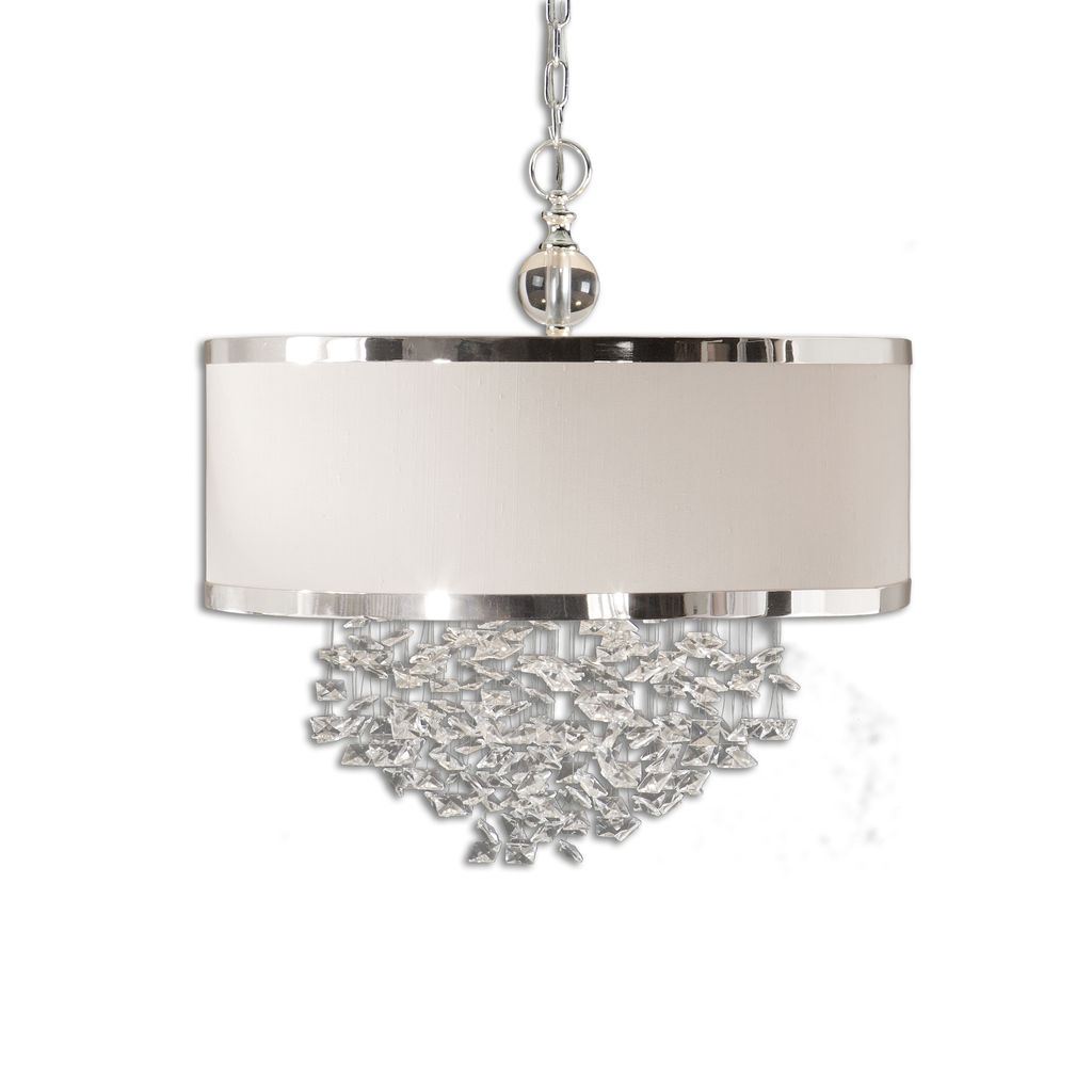Preview image for Uttermost Fascination 3 Light Silken Drum Pendant