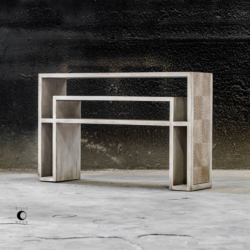Uttermost Genara Bone White Carved Console Table