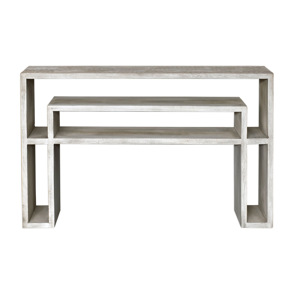 Preview image for Uttermost Genara Bone White Carved Console Table